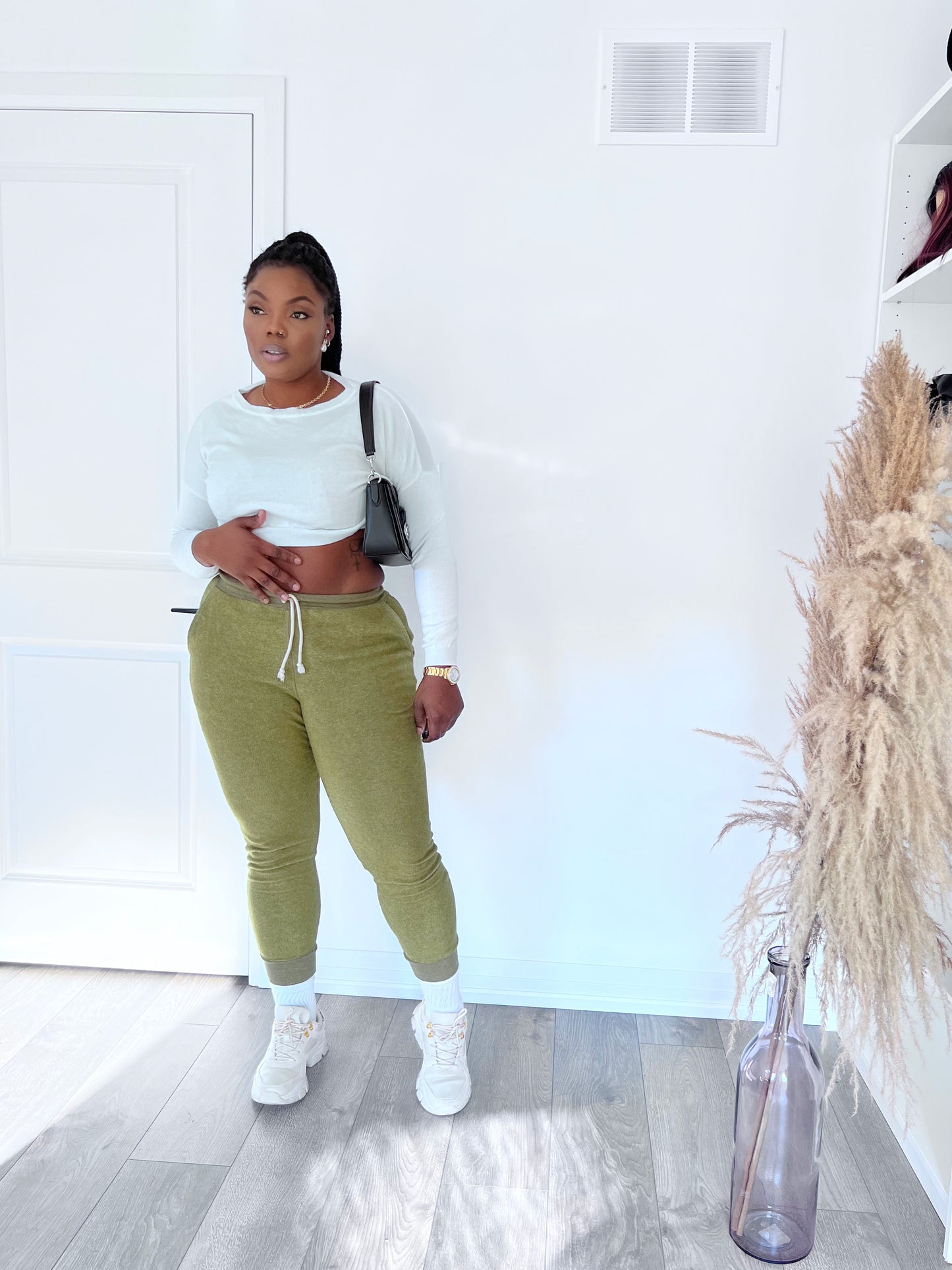 Olive joggers