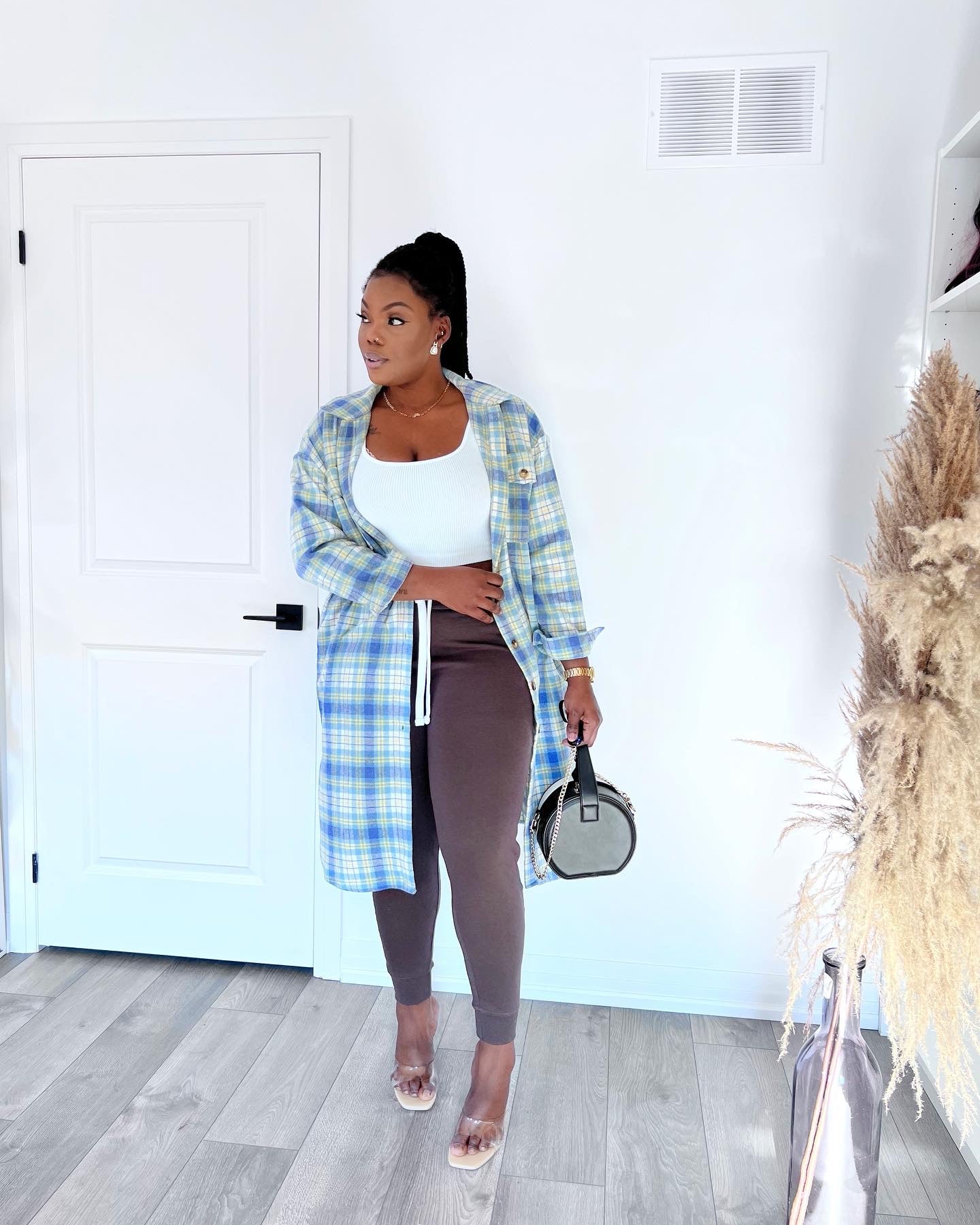 Checkers jacket blu