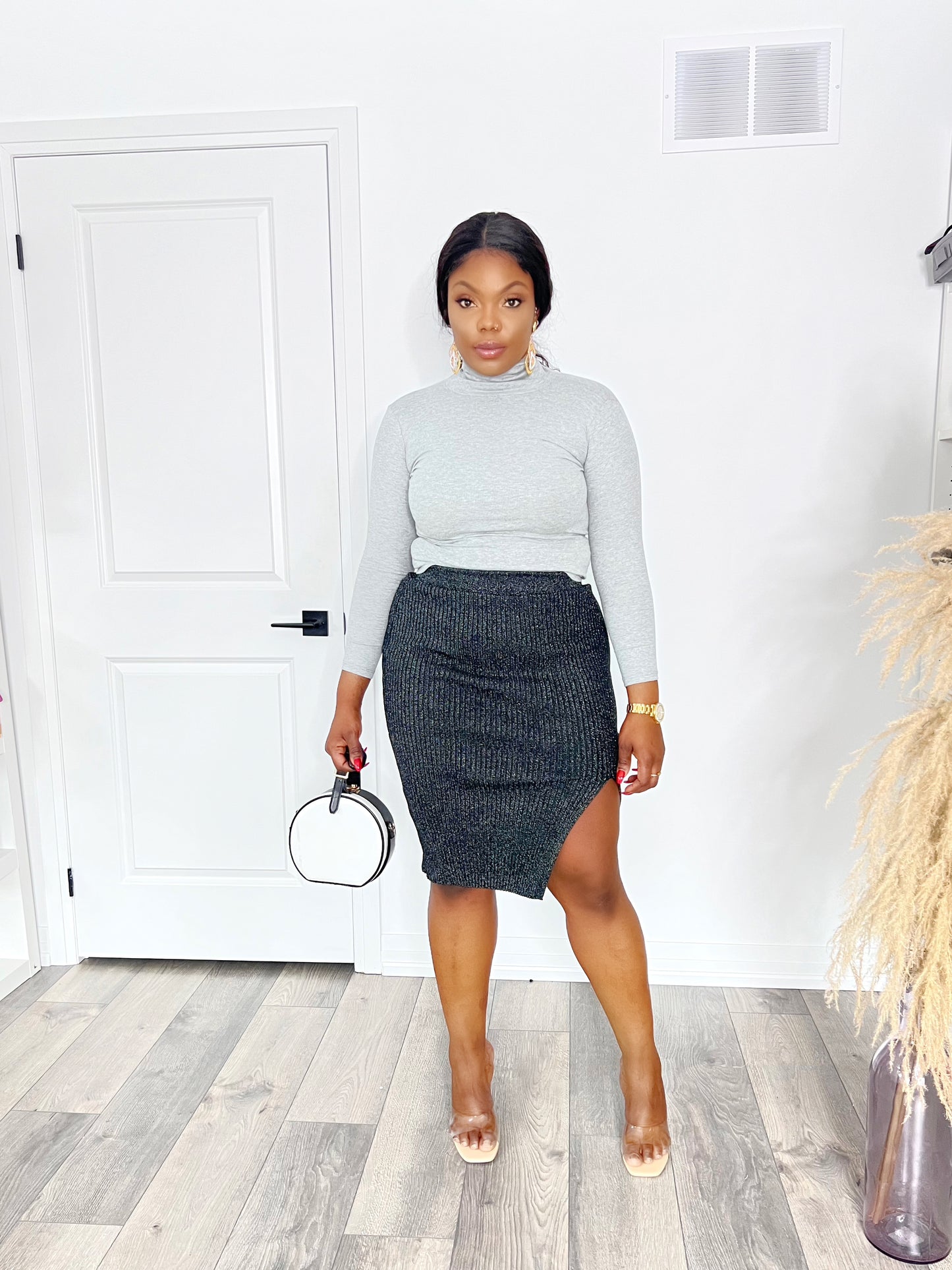 Basic grey turtle neck -grey